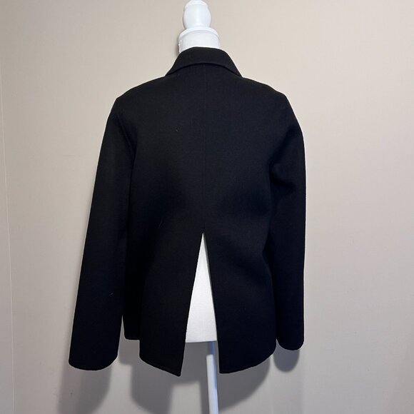 Alani the Grey Black Short Wool Cashmere feel Split Sleeves Coat NWOT Size Med - Picture 2 of 16